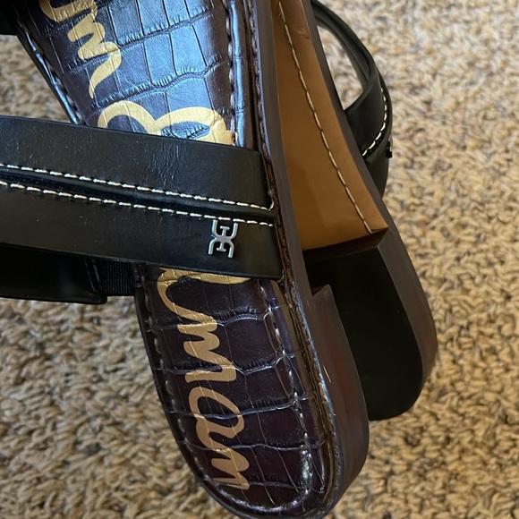 Sam Edelman Black Leather Sandals 9 - Picture 6 of 7